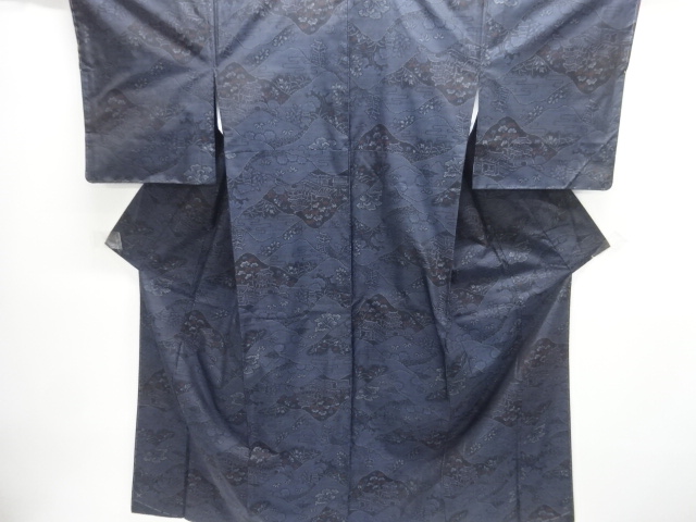 JAPANESE KIMONO / UNUSED / DORO OSHIMA TSUMUGI / WOVEN CASTLE